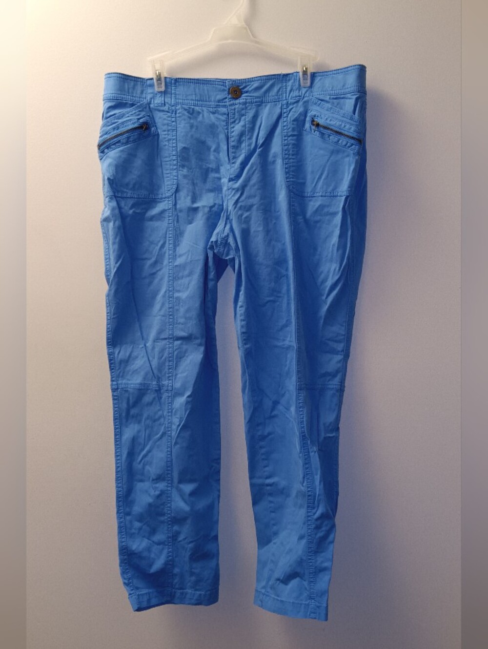 Straight-Leg Utility Pants in Bright Blue